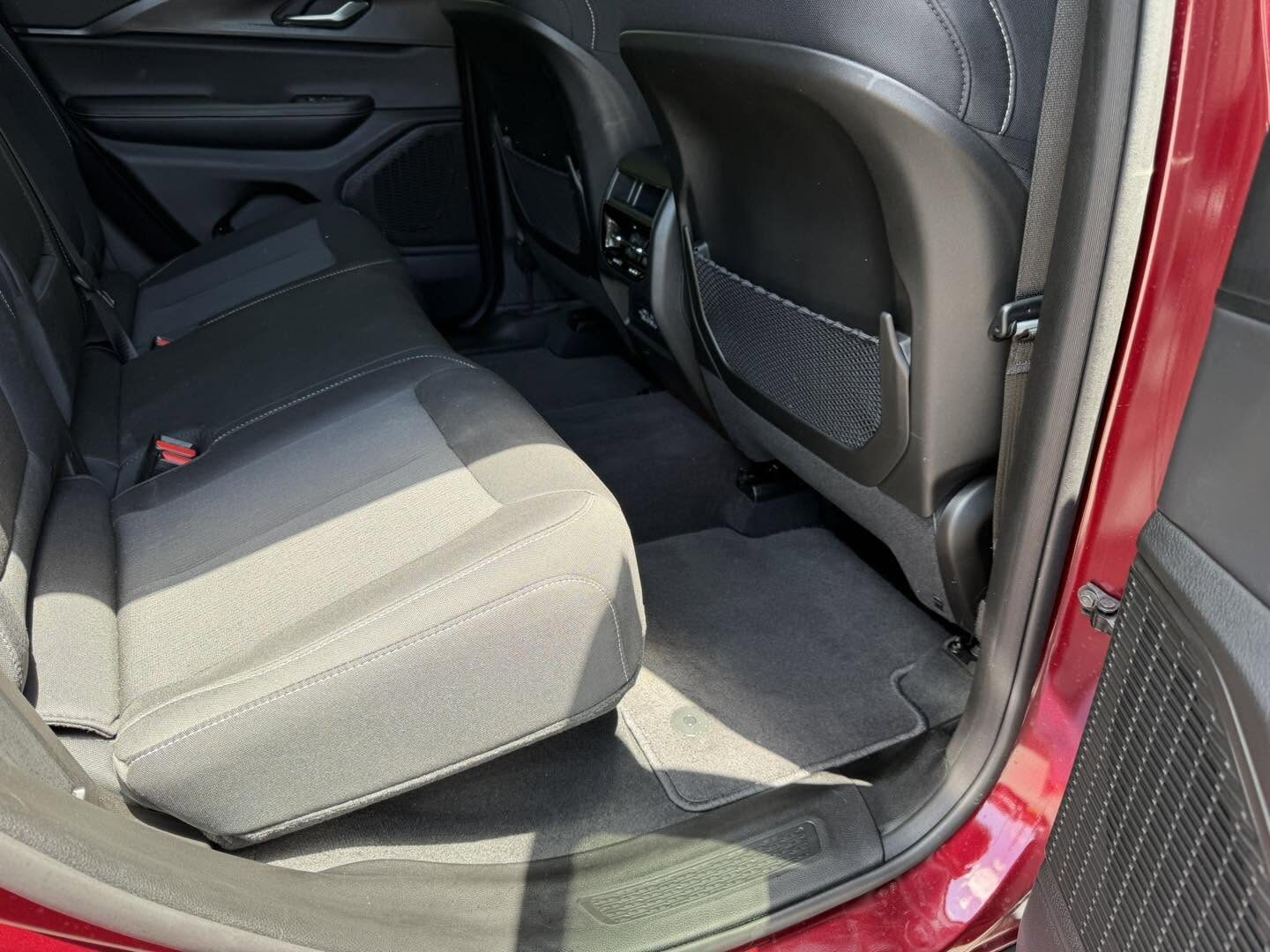 The same rear seat after a full interior detail